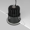 Lampa wbudowana wpuszczana w sufit LED aluminiowa czarna okrągła Zoom MAYTONI DL034-L12W4K-B